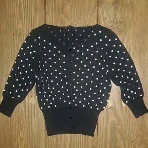 Polka Dot 3/4 Sleeve Cardigan - Size S